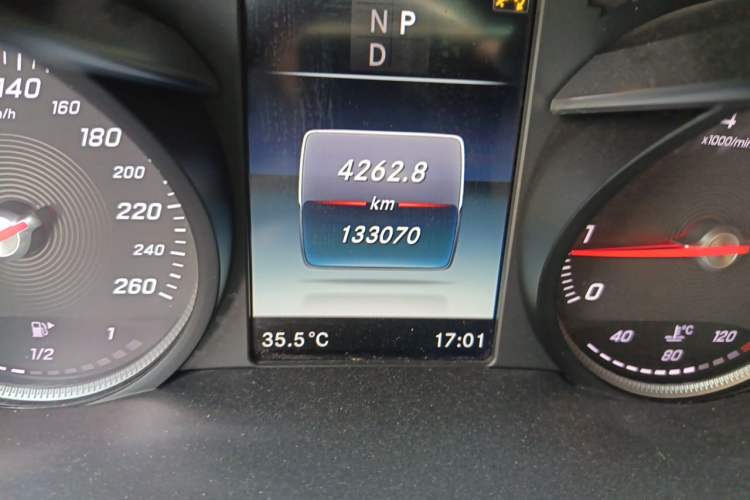 Used Mercedes-Benz C-Class 2018 C 200 Coupe Odometer Close Up