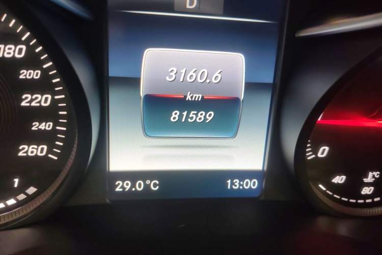 Used Mercedes-Benz C-Class 2018 C 200 Coupe Odometer Close Up