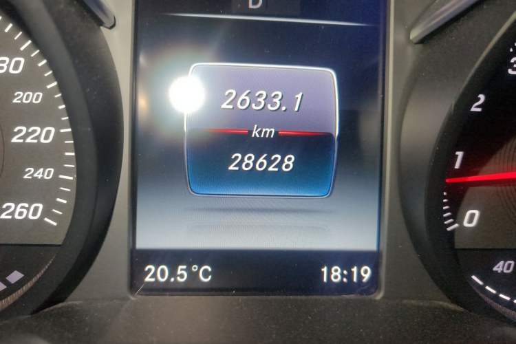 Used Mercedes-Benz C-Class 2018 C 200 4MATIC Coupe Odometer Close Up