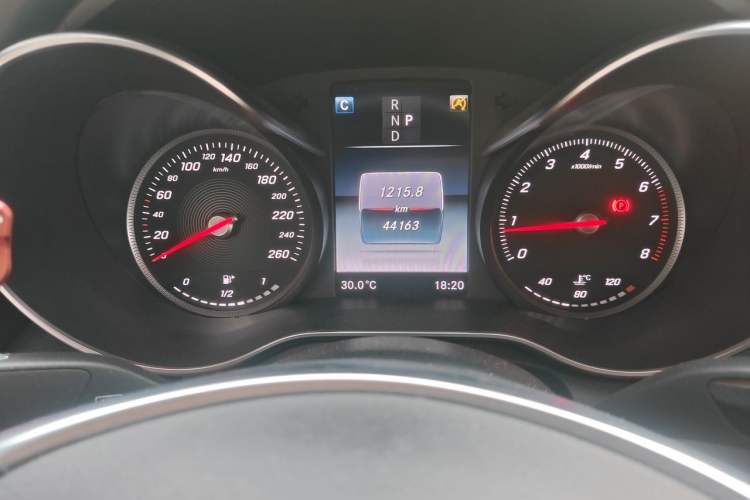 Used Mercedes-Benz C-Class 2018 C 200 Coupe Odometer Close Up