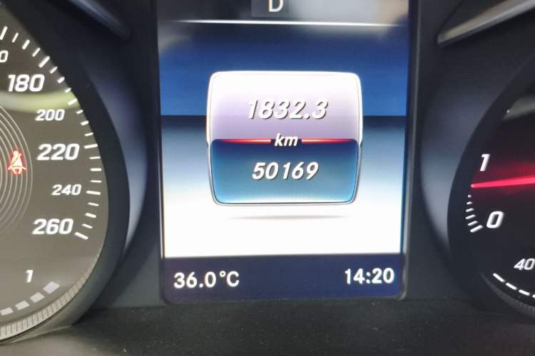 Used Mercedes-Benz C-Class 2018 C 200 L Odometer Close Up