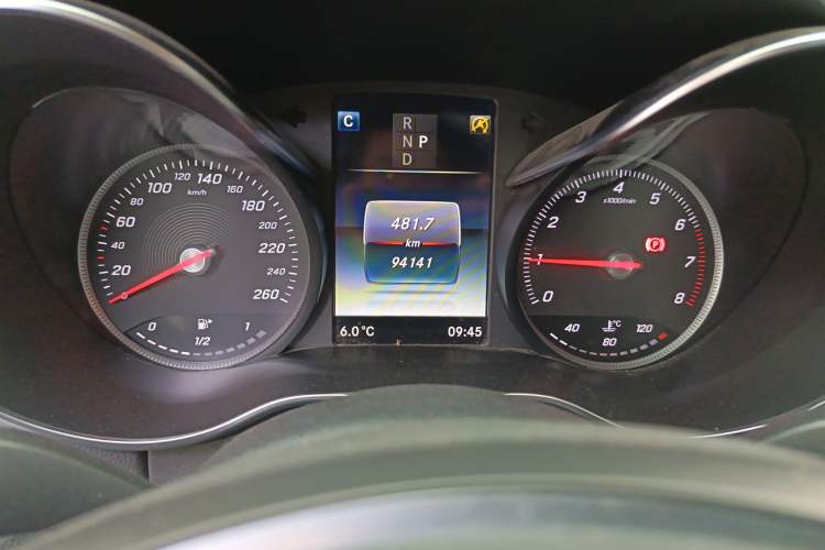 Used Mercedes-Benz C-Class 2018 C 200 L Odometer Close Up
