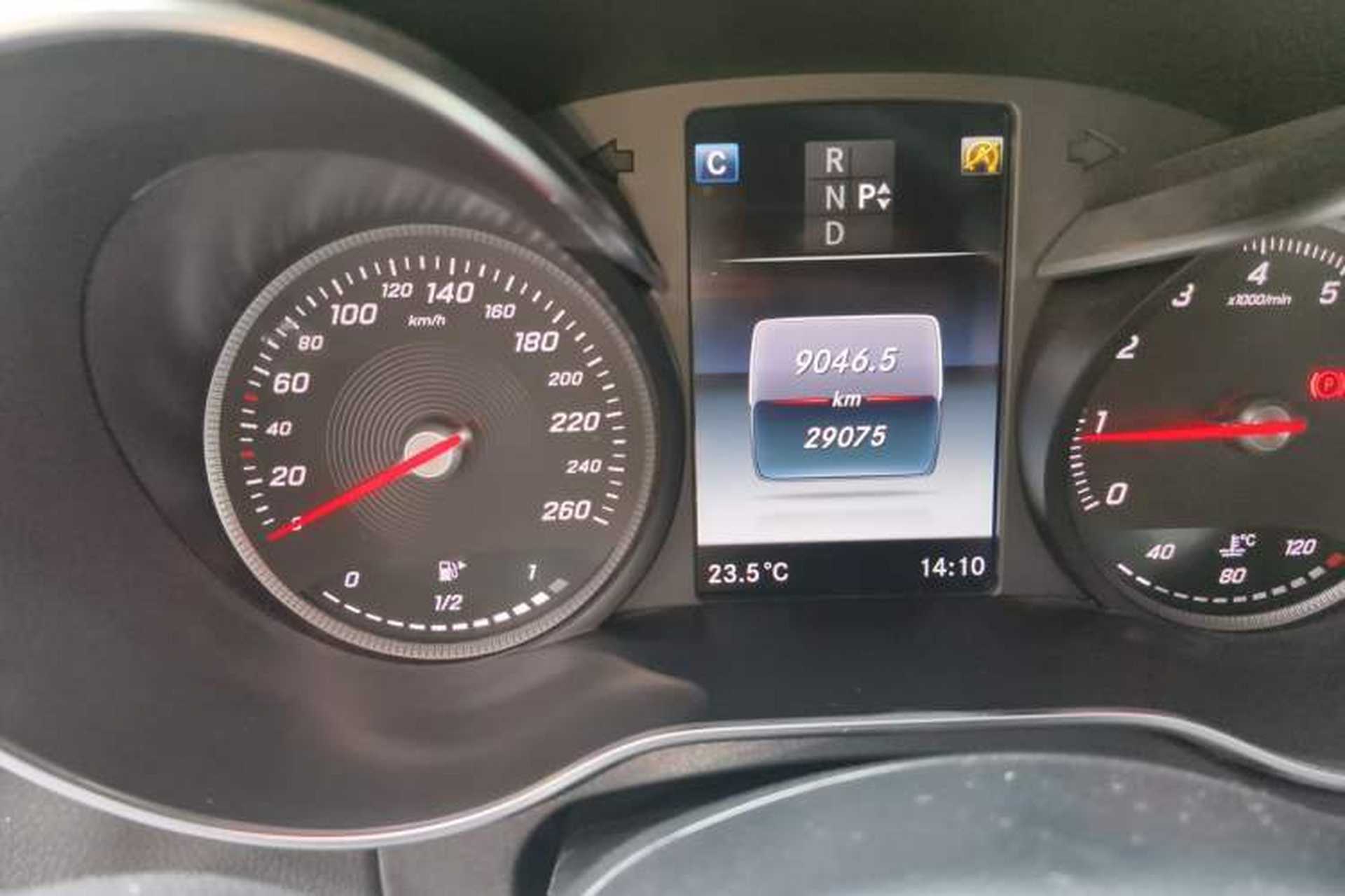 Used Mercedes-Benz C-Class 2018 C 200 Coupe Odometer Close Up