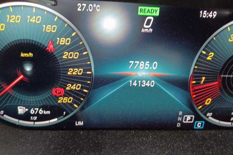 Used Mercedes-Benz C-Class 2019 Restyled C 260 L Sport Edition Odometer Close Up