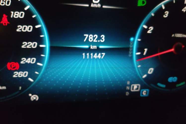 Used Mercedes-Benz C-Class 2019 C 260 Coupe Odometer Close Up