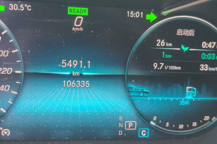 Used Mercedes-Benz C-Class 2019 Restyled C 260 L Sport Edition Odometer Close Up