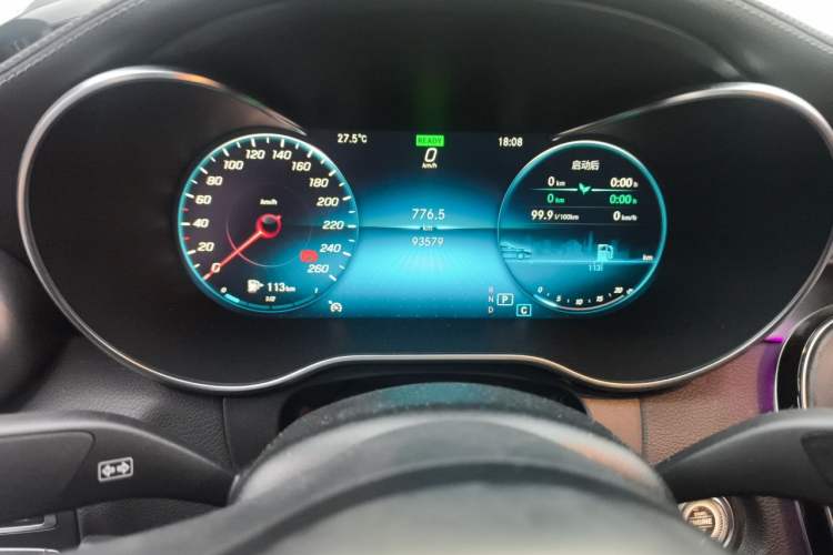 Used Mercedes-Benz C-Class 2019 C 260 Coupe Odometer Close Up