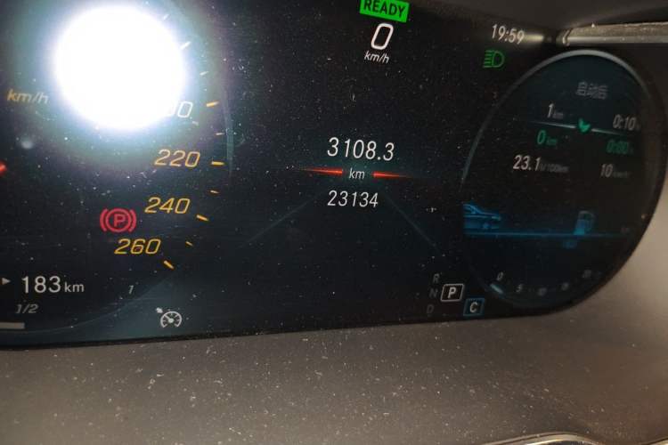 Used Mercedes-Benz C-Class 2019 C 260 Coupe Odometer Close Up