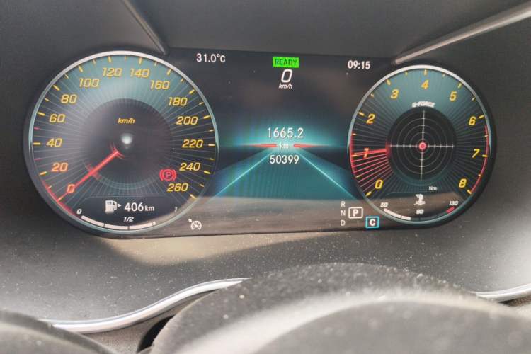 Used Mercedes-Benz C-Class 2019 C 260 L Sport Edition Odometer Close Up