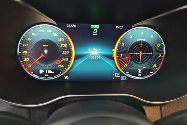 Used Mercedes-Benz C-Class 2019 Restyled C 260 L Sport Edition Odometer Close Up