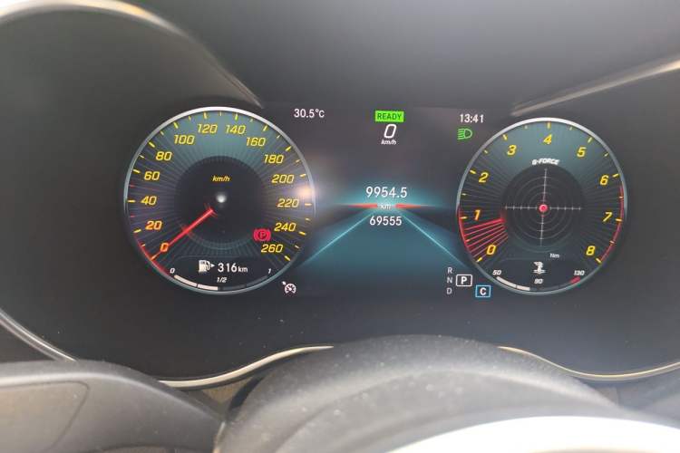 Used Mercedes-Benz C-Class 2019 C 260 L Sport Edition Odometer Close Up