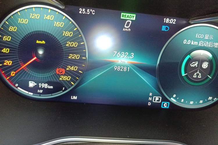Used Mercedes-Benz C-Class 2019 C 260 Coupe Odometer Close Up