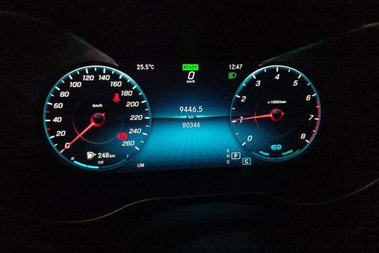 Used Mercedes-Benz C-Class 2019 Restyled C 260 L Sport Edition Odometer Close Up