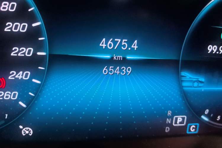 Used Mercedes-Benz C-Class 2019 C 260 Coupe Odometer Close Up