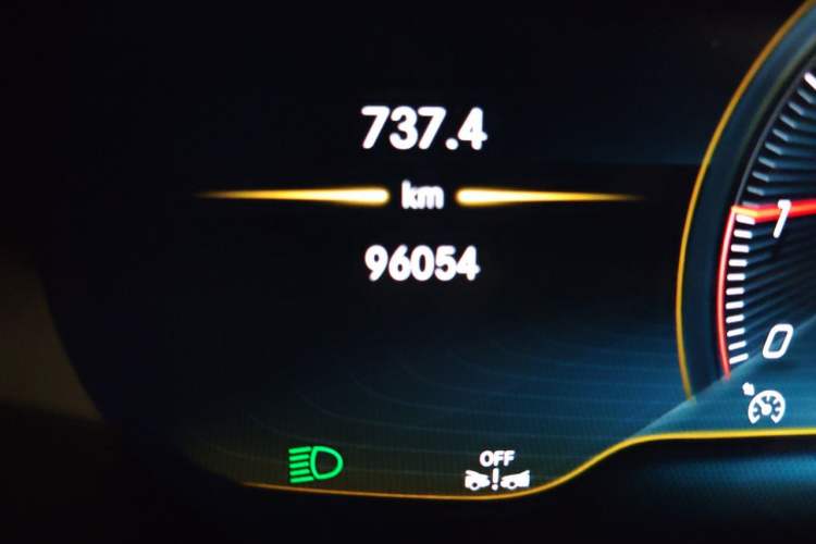 Used Mercedes-Benz C-Class 2019 C 260 Coupe Odometer Close Up