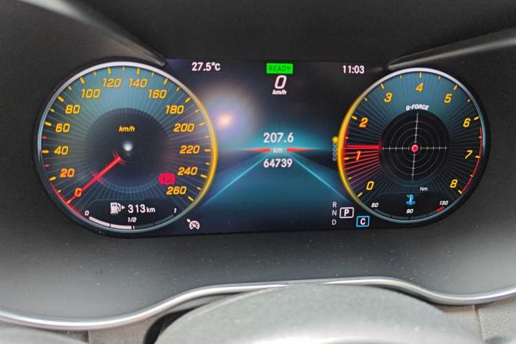 Used Mercedes-Benz C-Class 2019 Restyled C 260 L Sport Edition Odometer Close Up