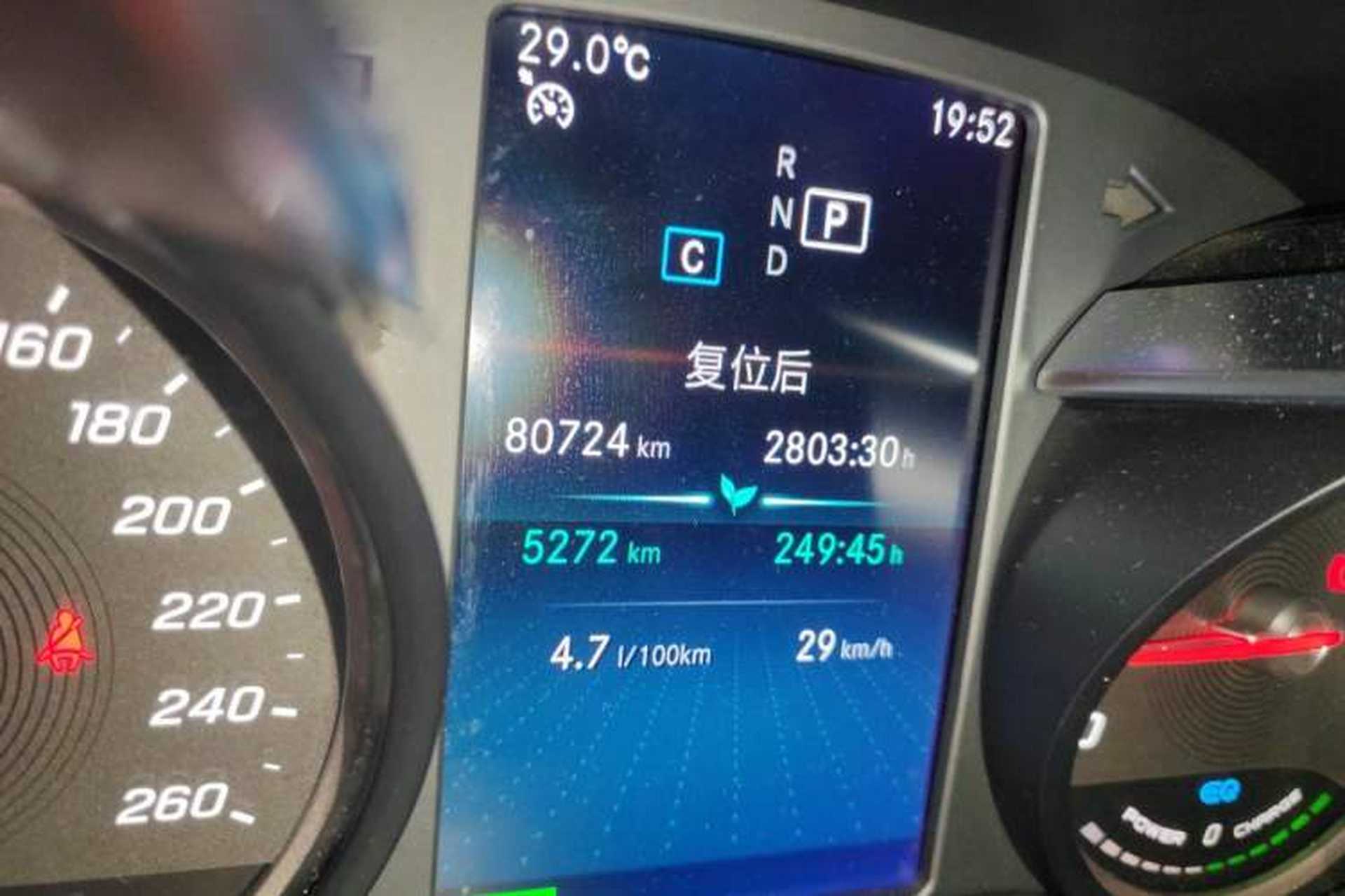 Used Mercedes-Benz C-Class 2019 C 260 L Sport Edition Odometer Close Up