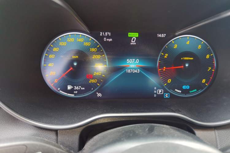 Used Mercedes-Benz C-Class 2019 C 260 Coupe Odometer Close Up