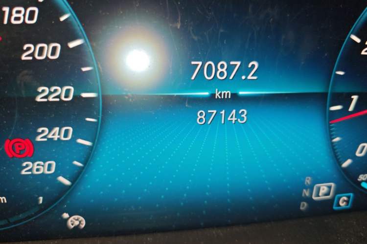 Used Mercedes-Benz C-Class 2019 C 260 Coupe Odometer Close Up