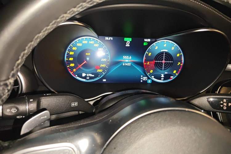 Used Mercedes-Benz C-Class 2019 C 260 Coupe Odometer Close Up