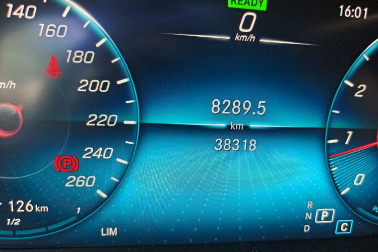 Used Mercedes-Benz C-Class 2019 C 260 Coupe Odometer Close Up
