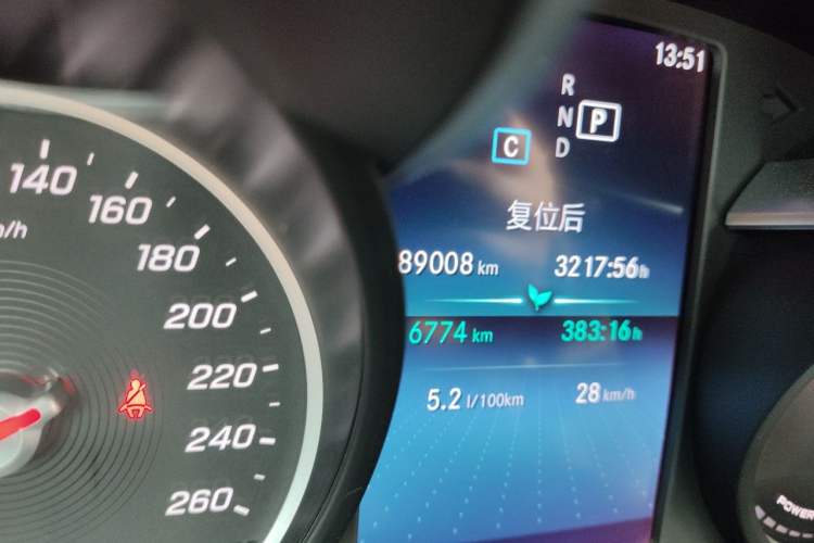 Used Mercedes-Benz C-Class 2019 C 260 Sport Edition Odometer Close Up