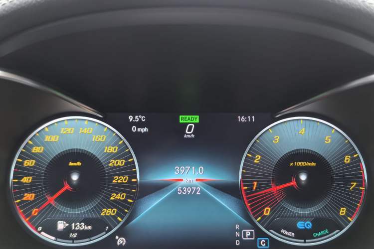 Used Mercedes-Benz C-Class 2019 C 260 4MATIC Coupe Odometer Close Up