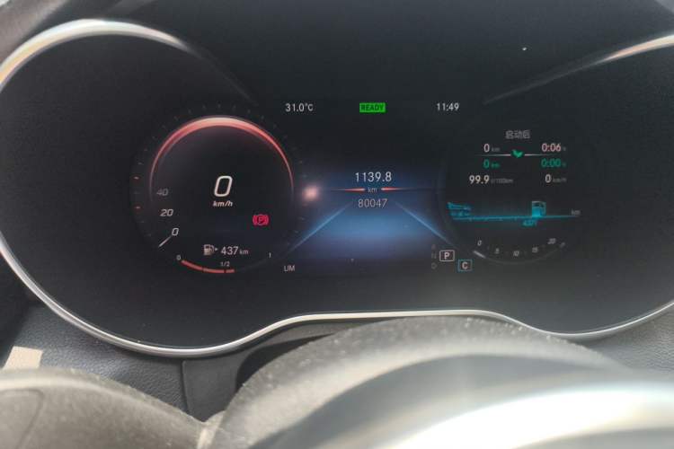 Used Mercedes-Benz C-Class 2019 Restyled C 260 L Sport Edition Odometer Close Up