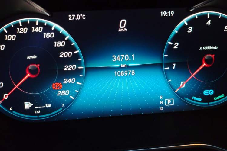 Used Mercedes-Benz C-Class 2019 C 260 L 4MATIC Sport Edition Odometer Close Up