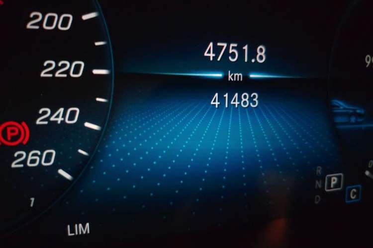 Used Mercedes-Benz C-Class 2019 C 260 Coupe Odometer Close Up