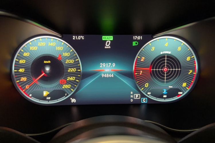Used Mercedes-Benz C-Class 2019 Restyled C 260 L Sport Edition Odometer Close Up