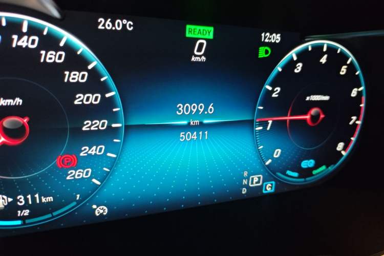 Used Mercedes-Benz C-Class 2019 C 260 L Sport Edition Odometer Close Up