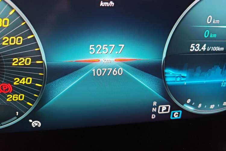 Used Mercedes-Benz C-Class 2019 Restyled C 260 L Sport Edition Odometer Close Up