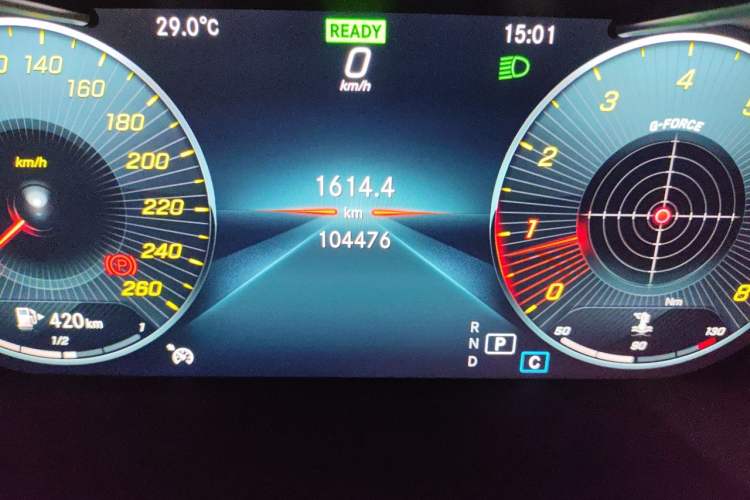 Used Mercedes-Benz C-Class 2019 C 260 L Sport Edition Odometer Close Up