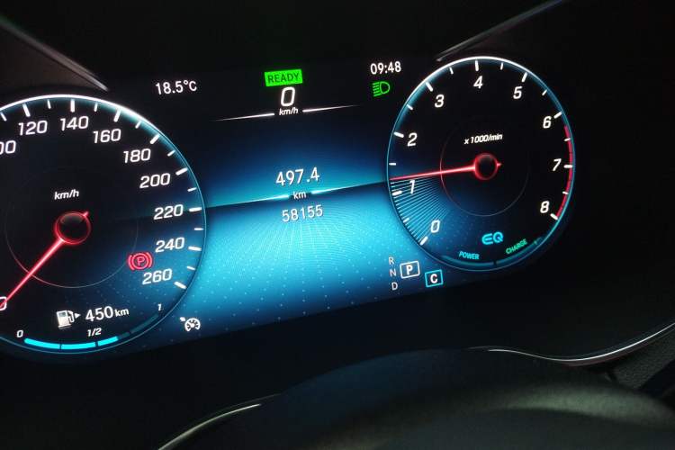 Used Mercedes-Benz C-Class 2019 C 260 Sport Edition Odometer Close Up
