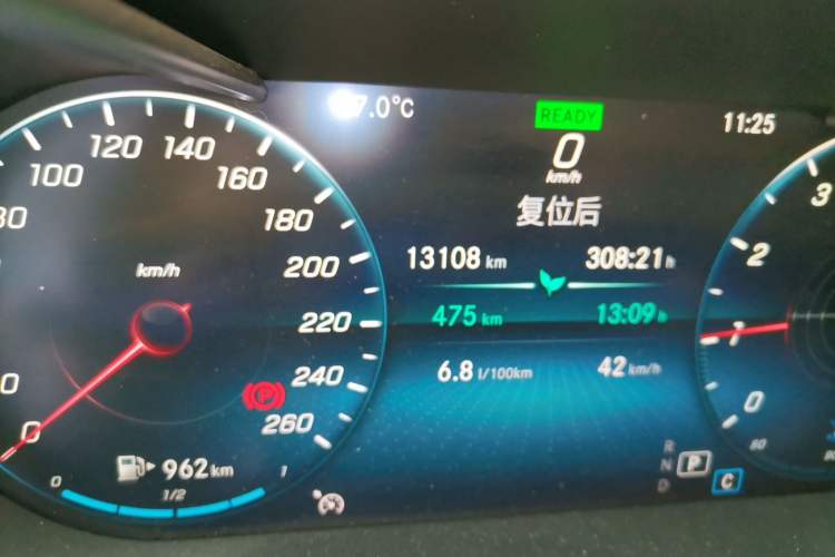Used Mercedes-Benz C-Class 2019 C 260 L Sport Edition Odometer Close Up