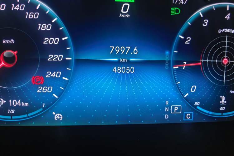 Used Mercedes-Benz C-Class 2019 C 260 Coupe Odometer Close Up