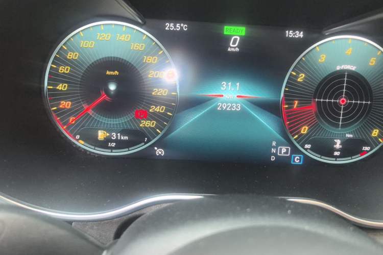 Used Mercedes-Benz C-Class 2019 C 260 L 4MATIC Sport Edition Odometer Close Up