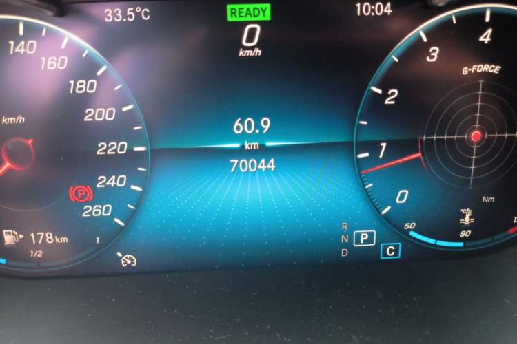 Used Mercedes-Benz C-Class 2019 Updated C 260 L Odometer Close Up