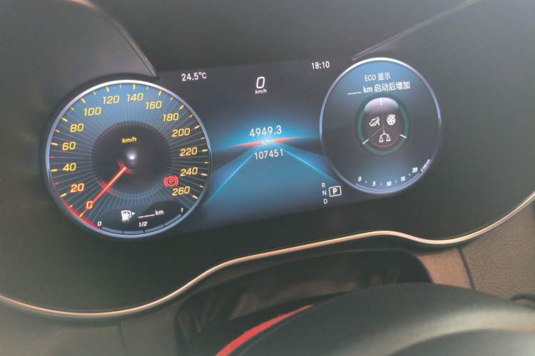 Used Mercedes-Benz C-Class 2019 Restyled C 260 L Sport Edition Odometer Close Up