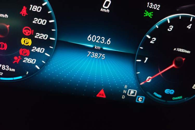 Used Mercedes-Benz C-Class 2019 C 260 Coupe Odometer Close Up