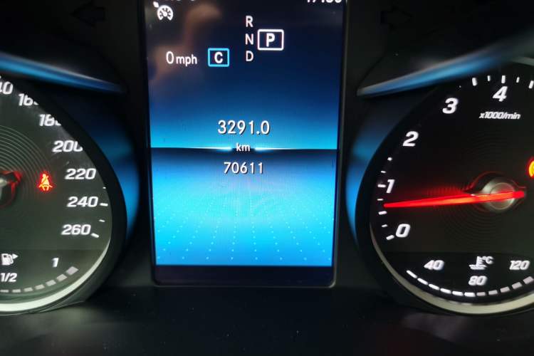 Used Mercedes-Benz C-Class 2019 C 180 Estate Odometer Close Up