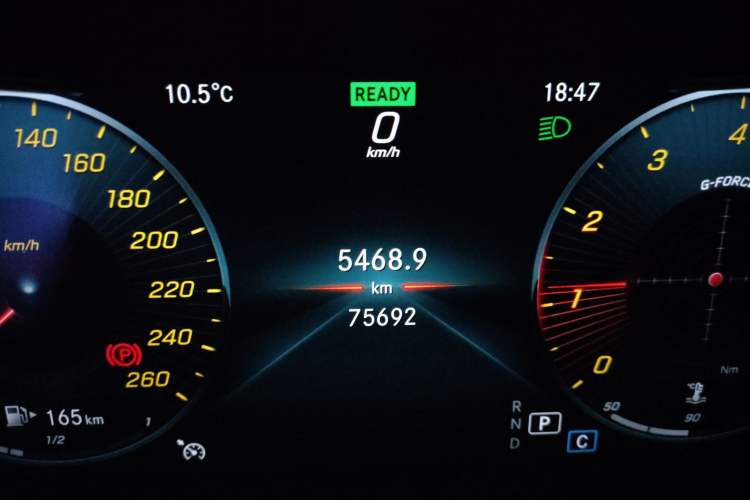 Used Mercedes-Benz C-Class 2019 Restyled C 260 L Sport Edition Odometer Close Up