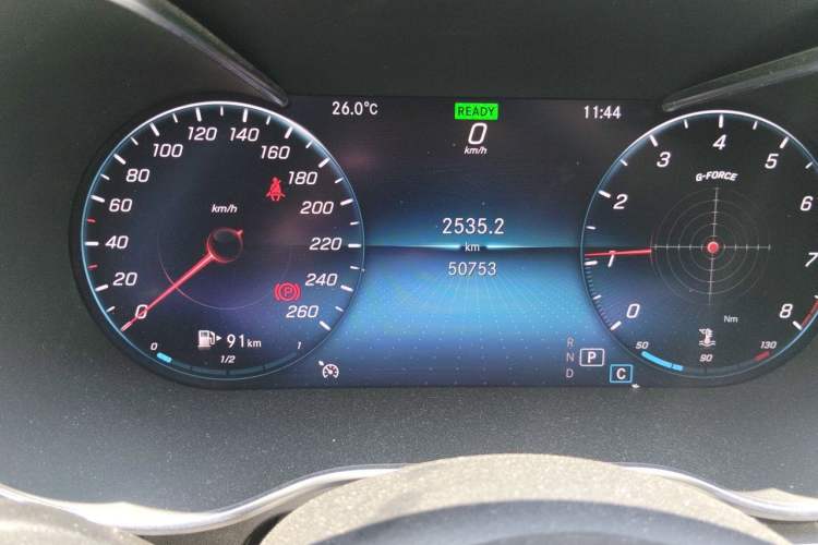 Used Mercedes-Benz C-Class 2019 Restyled C 260 L Sport Edition Odometer Close Up