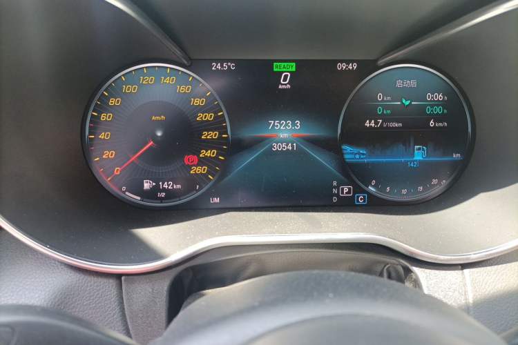 Used Mercedes-Benz C-Class 2019 Restyled C 260 L Sport Edition Odometer Close Up