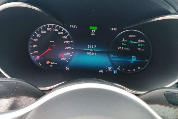 Used Mercedes-Benz C-Class 2019 Restyled C 260 L Sport Edition Odometer Close Up