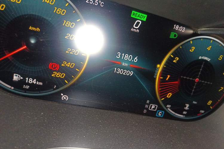 Used Mercedes-Benz C-Class 2019 C 260 L Sport Edition Odometer Close Up