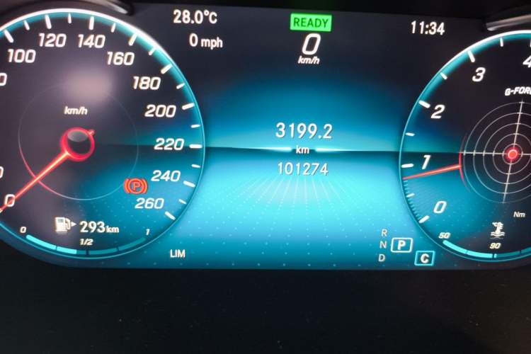 Used Mercedes-Benz C-Class 2019 Restyled C 260 L Sport Edition Odometer Close Up