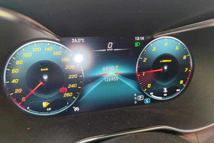 Used Mercedes-Benz C-Class 2020 C 200 L Fashion Edition Sport Version Odometer Close Up