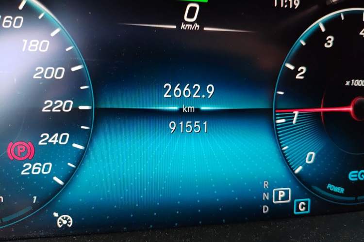 Used Mercedes-Benz C-Class 2020 Restyled C 260 L Sport Edition Odometer Close Up